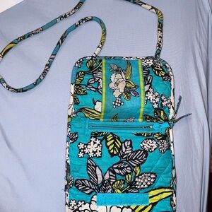 INSPIRED Vera Bradley soft blue floral crossbody